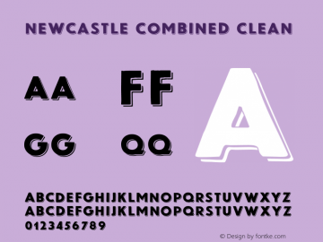 Newcastle Combined Clean Version 1.001;PS 001.001;hotconv 1.0.70;makeotf.lib2.5.58329图片样张