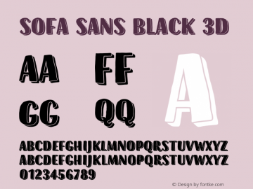 Sofa Sans Black 3D Version 1.060;PS 001.060;hotconv 1.0.88;makeotf.lib2.5.64775图片样张