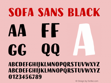 Sofa Sans Black Version 1.060;PS 001.060;hotconv 1.0.88;makeotf.lib2.5.64775图片样张