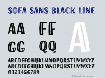 Sofa Sans Black Line Version 1.060;PS 001.060;hotconv 1.0.88;makeotf.lib2.5.64775图片样张