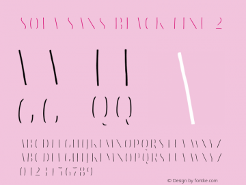 Sofa Sans Black Line 2 Version 1.060;PS 001.060;hotconv 1.0.88;makeotf.lib2.5.64775图片样张