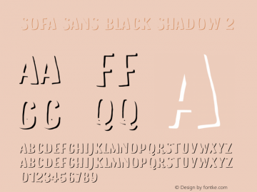 Sofa Sans Black Shadow 2 Version 1.060;PS 001.060;hotconv 1.0.88;makeotf.lib2.5.64775图片样张