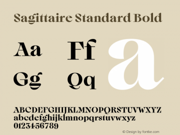 Sagittaire Standard Bold Version 1.100;Glyphs 3.2 (3226)图片样张