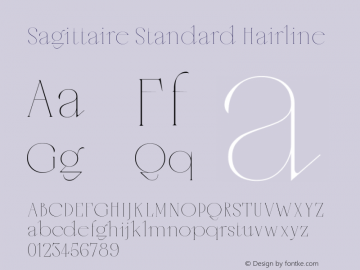 Sagittaire Standard Hairline Version 1.100;Glyphs 3.2 (3226)图片样张