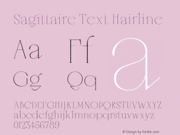Sagittaire Text Hairline Version 1.100;Glyphs 3.2 (3226)图片样张