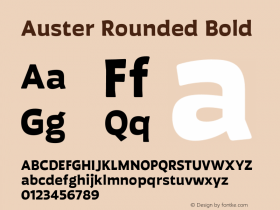 Auster Rounded Bold Version 1.000;PS 001.000;hotconv 1.0.88;makeotf.lib2.5.64775图片样张