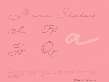Mina-Shadow Version 1.011;PS 001.011;hotconv 1.0.88;makeotf.lib2.5.64775图片样张