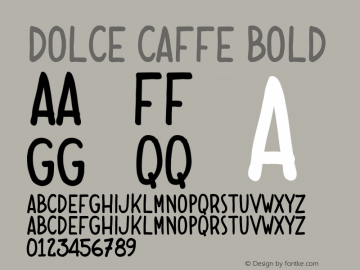 Dolce Caffe Bold Version 2.002;PS 002.002;hotconv 1.0.88;makeotf.lib2.5.64775图片样张