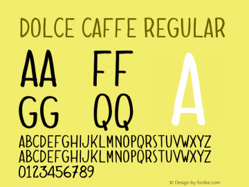 Dolce Caffe Regular Version 2.002;PS 002.002;hotconv 1.0.88;makeotf.lib2.5.64775图片样张