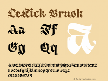 LeKick Brush Version 1.000;Glyphs 3.2 (3220)图片样张