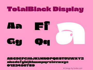 TotalBlack Display Version 1.000;Glyphs 3.2 (3217)图片样张