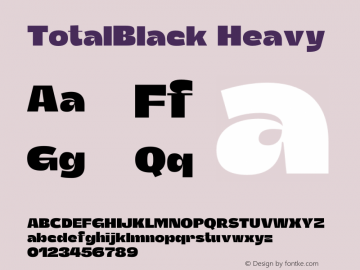 TotalBlack Heavy Version 1.000;Glyphs 3.2 (3217)图片样张