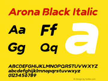 Arona Black Italic Version 2.000图片样张