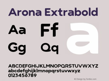 Arona Extrabold Version 2.000图片样张