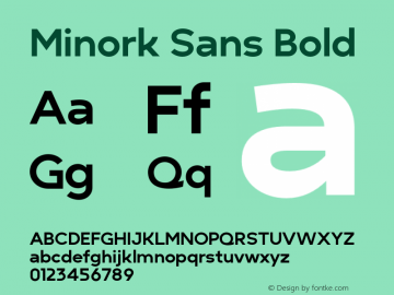 Minork Sans Bold Version 1.000图片样张