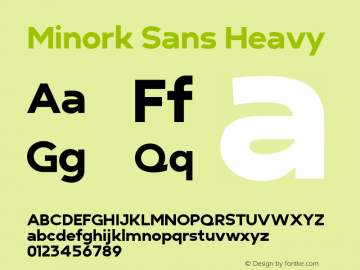 Minork Sans Heavy Version 1.000图片样张