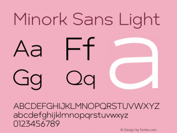Minork Sans Light Version 1.000图片样张