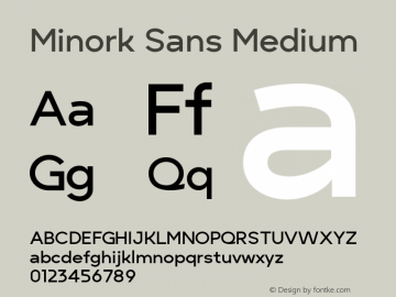 Minork Sans Medium Version 1.000图片样张