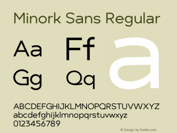 Minork Sans Regular Version 1.000图片样张