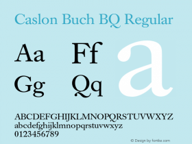 Caslon Buch BQ Regular 001.000图片样张