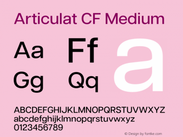 Articulat CF Medium Version 3.300;Glyphs 3.2 (3221)图片样张