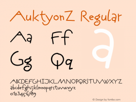 AuktyonZ Regular Version 1.000;PS 001.001;hotconv 1.0.38图片样张