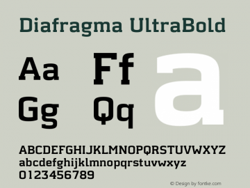 Diafragma UltraBold Version 1.000;FEAKit 1.0图片样张