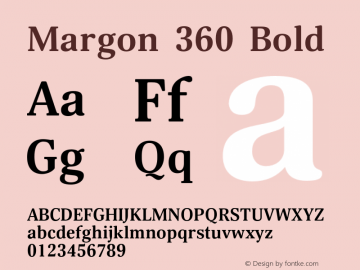 Margon 360 Bold Version 1.000图片样张