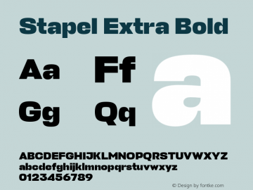 Stapel Extra Bold Version 1.000图片样张