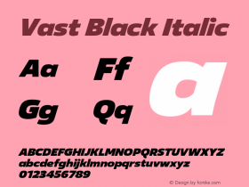 Vast Black Italic Version 1.000图片样张