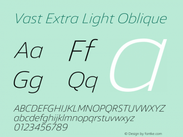 Vast Extra Light Oblique Version 1.000图片样张