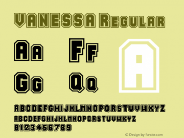 VANESSA Regular Altsys Fontographer 3.5  3/17/97图片样张