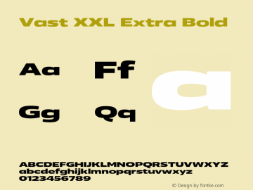 Vast XXL Extra Bold Version 1.001图片样张