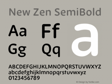 New Zen SemiBold Version 2.001;FEAKit 1.0图片样张