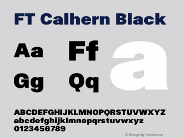 FT Calhern Black Version 1.001;Glyphs 3.1.2 (3151)图片样张