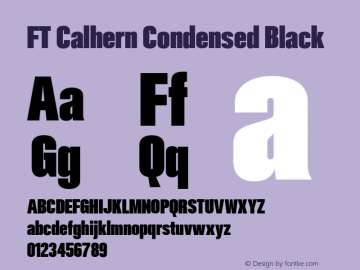 FT Calhern Condensed Black Version 1.001;Glyphs 3.1.2 (3151)图片样张