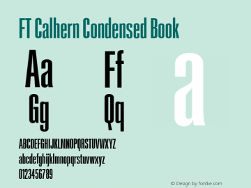 FT Calhern Condensed Book Version 1.001;Glyphs 3.1.2 (3151)图片样张