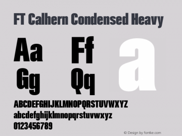 FT Calhern Condensed Heavy Version 1.001;Glyphs 3.1.2 (3151)图片样张