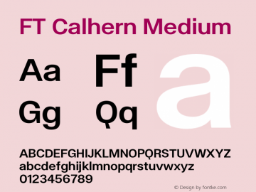 FT Calhern Medium Version 1.001;Glyphs 3.1.2 (3151)图片样张