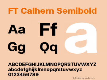 FT Calhern Semibold Version 1.001;Glyphs 3.1.2 (3151)图片样张