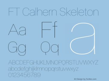FT Calhern Skeleton Version 1.001;Glyphs 3.1.2 (3151)图片样张