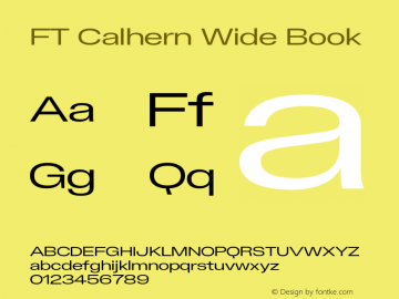 FT Calhern Wide Book Version 1.001;Glyphs 3.1.2 (3151)图片样张