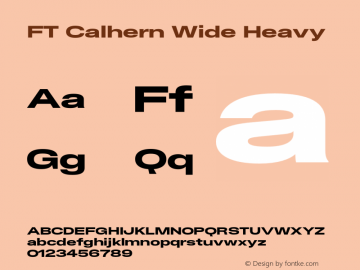 FT Calhern Wide Heavy Version 1.001;Glyphs 3.1.2 (3151)图片样张