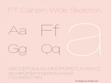 FT Calhern Wide Skeleton Version 1.001;Glyphs 3.1.2 (3151)图片样张