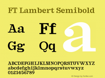 FT Lambert Semibold Version 1.000;Glyphs 3.1.2 (3151)图片样张