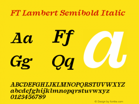 FT Lambert Semibold Italic Version 1.000;Glyphs 3.1.2 (3151)图片样张