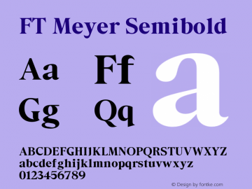 FT Meyer Semibold Version 1.000;Glyphs 3.1.2 (3151)图片样张