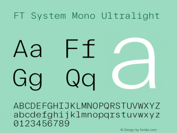 FT System Mono Ultralight Version 1.000;FEAKit 1.0图片样张