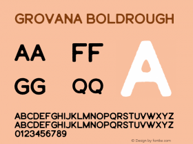Grovana BoldRough Version 1.000;PS 001.000;hotconv 1.0.88;makeotf.lib2.5.64775图片样张