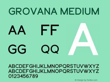 Grovana Medium Version 1.000;PS 001.000;hotconv 1.0.88;makeotf.lib2.5.64775图片样张